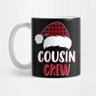 Cousin Crew Red Plaid Santa Hat Family Matching Christmas Pajama Mug